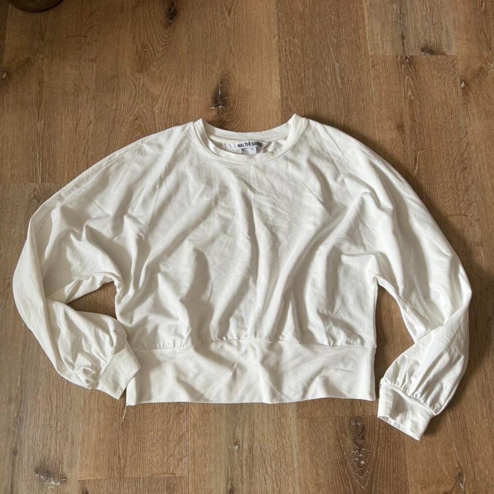 Walter Baker Rach‎ Sweatshirt crop White crewneck